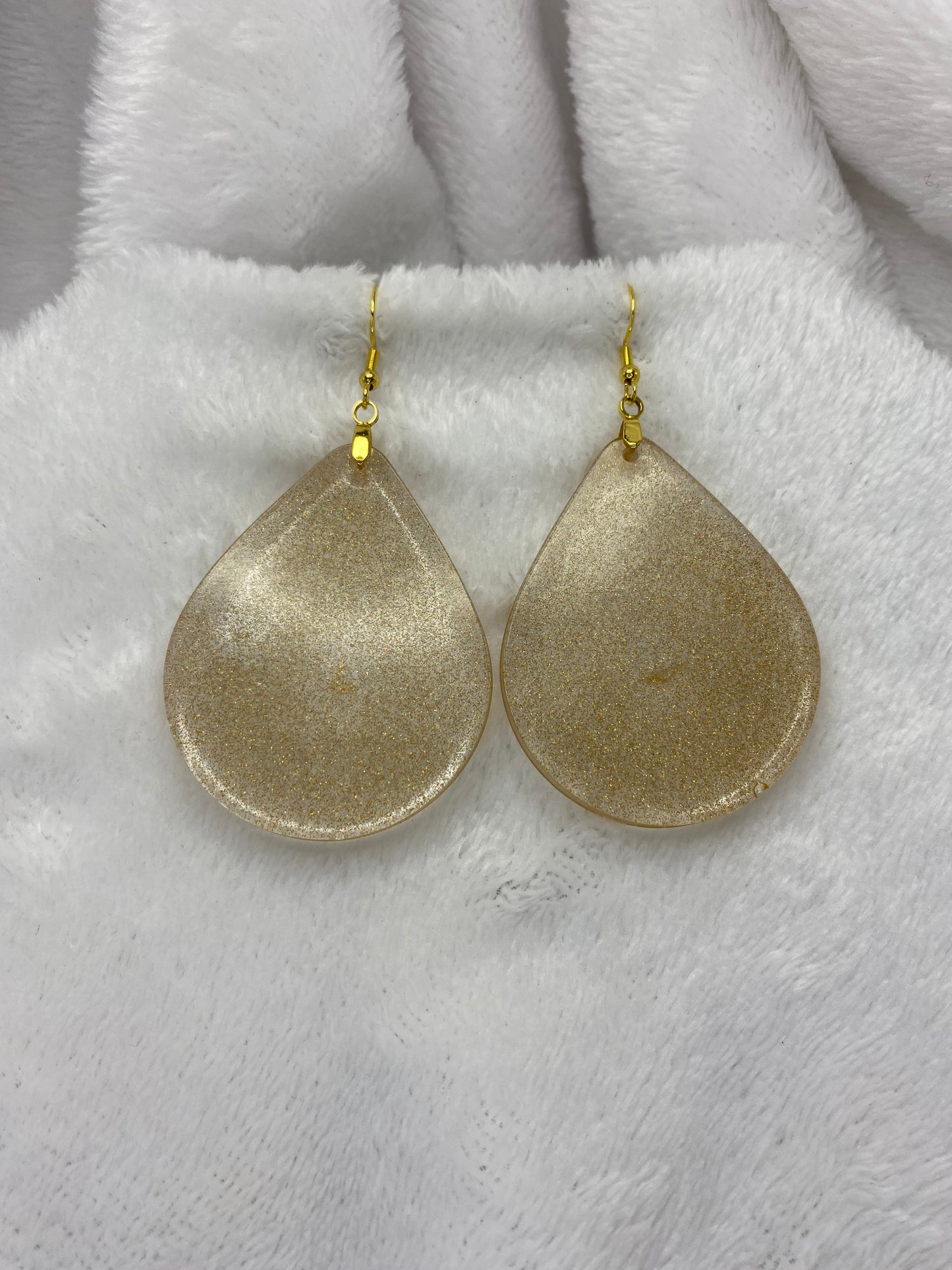 Gold Holographic Glitter Earrings