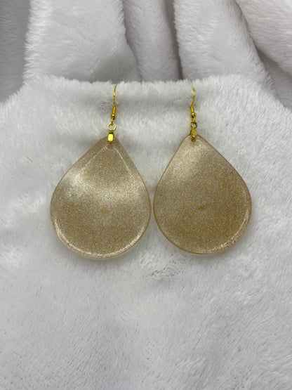 Gold Holographic Glitter Earrings