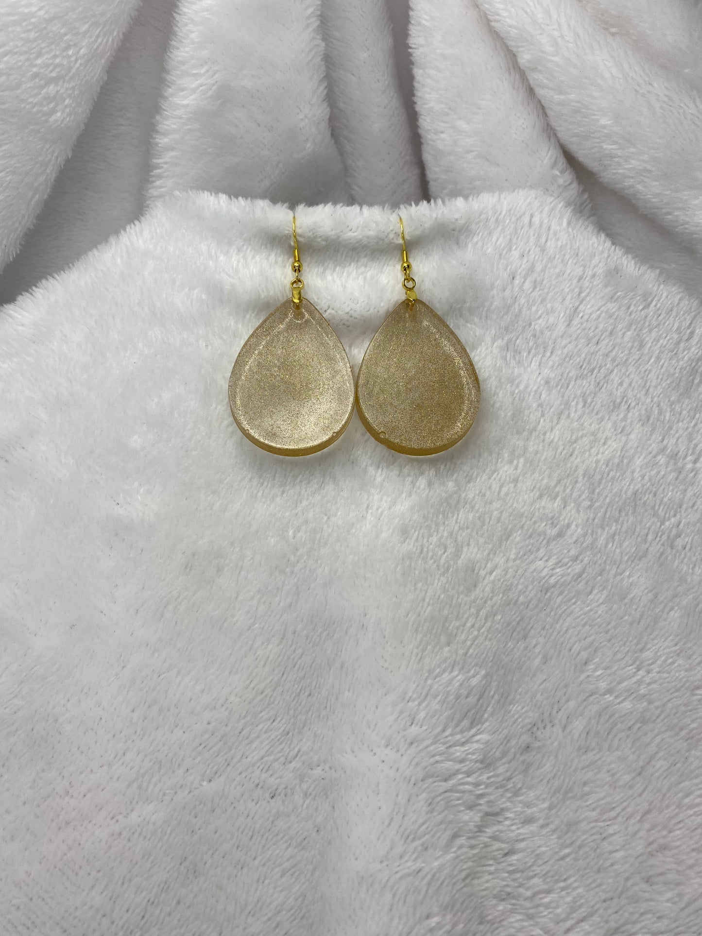 Gold Holographic Glitter Earrings