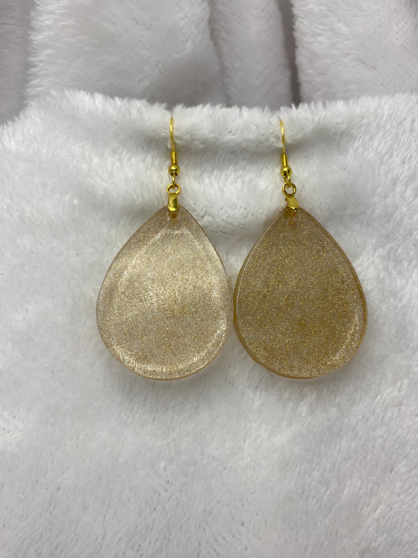 Gold Holographic Glitter Earrings