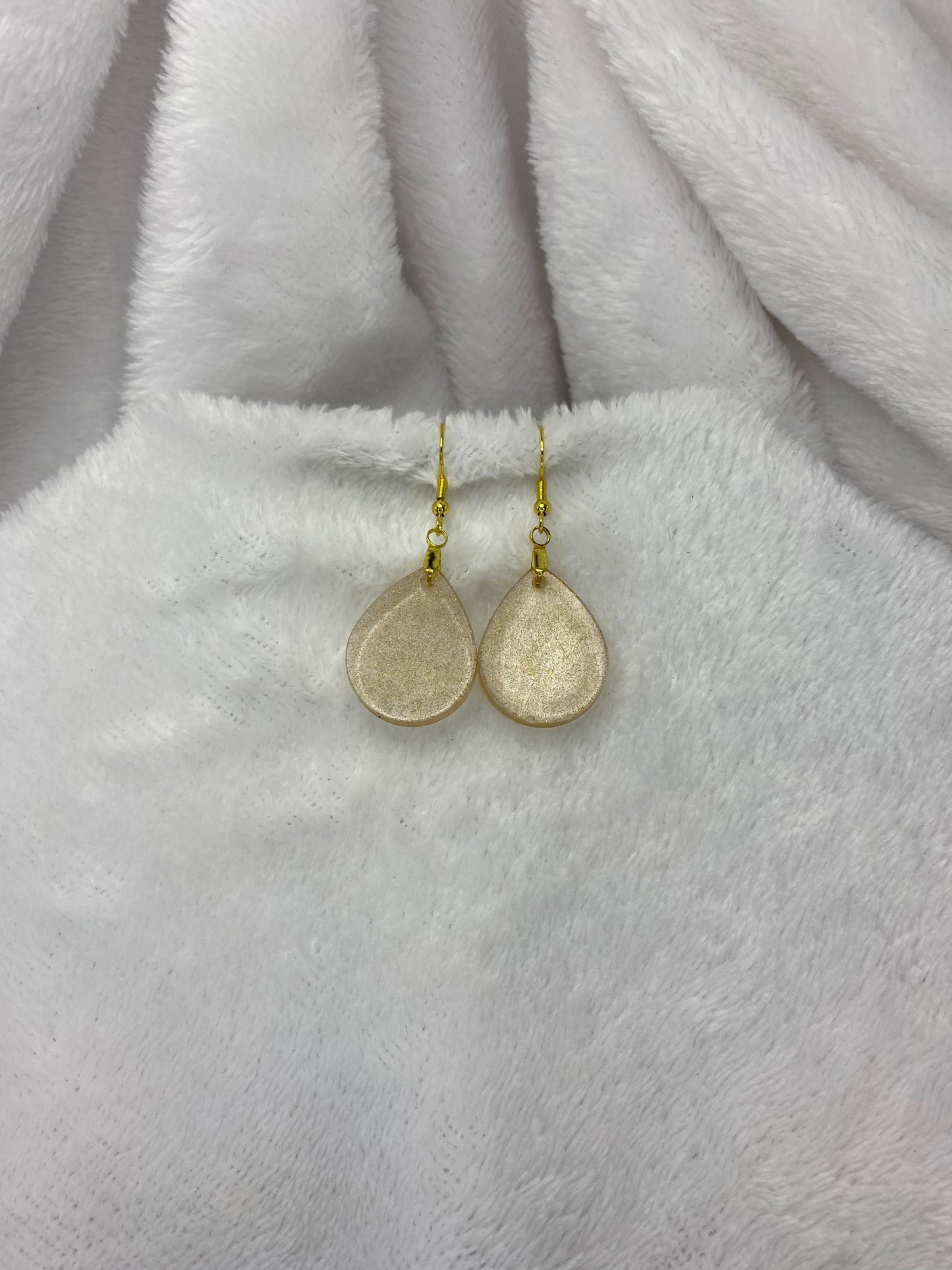 Gold Holographic Glitter Earrings