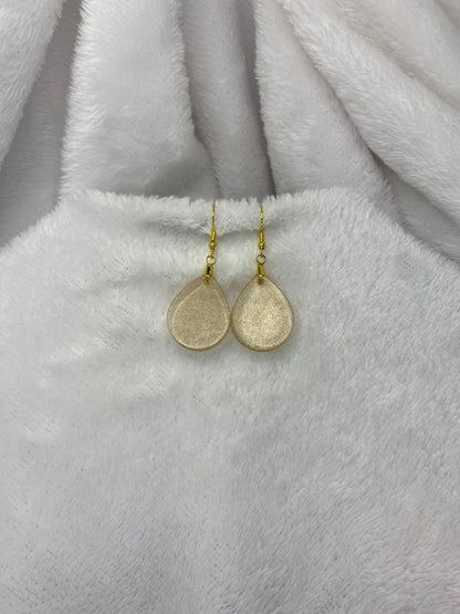 Gold Holographic Glitter Earrings