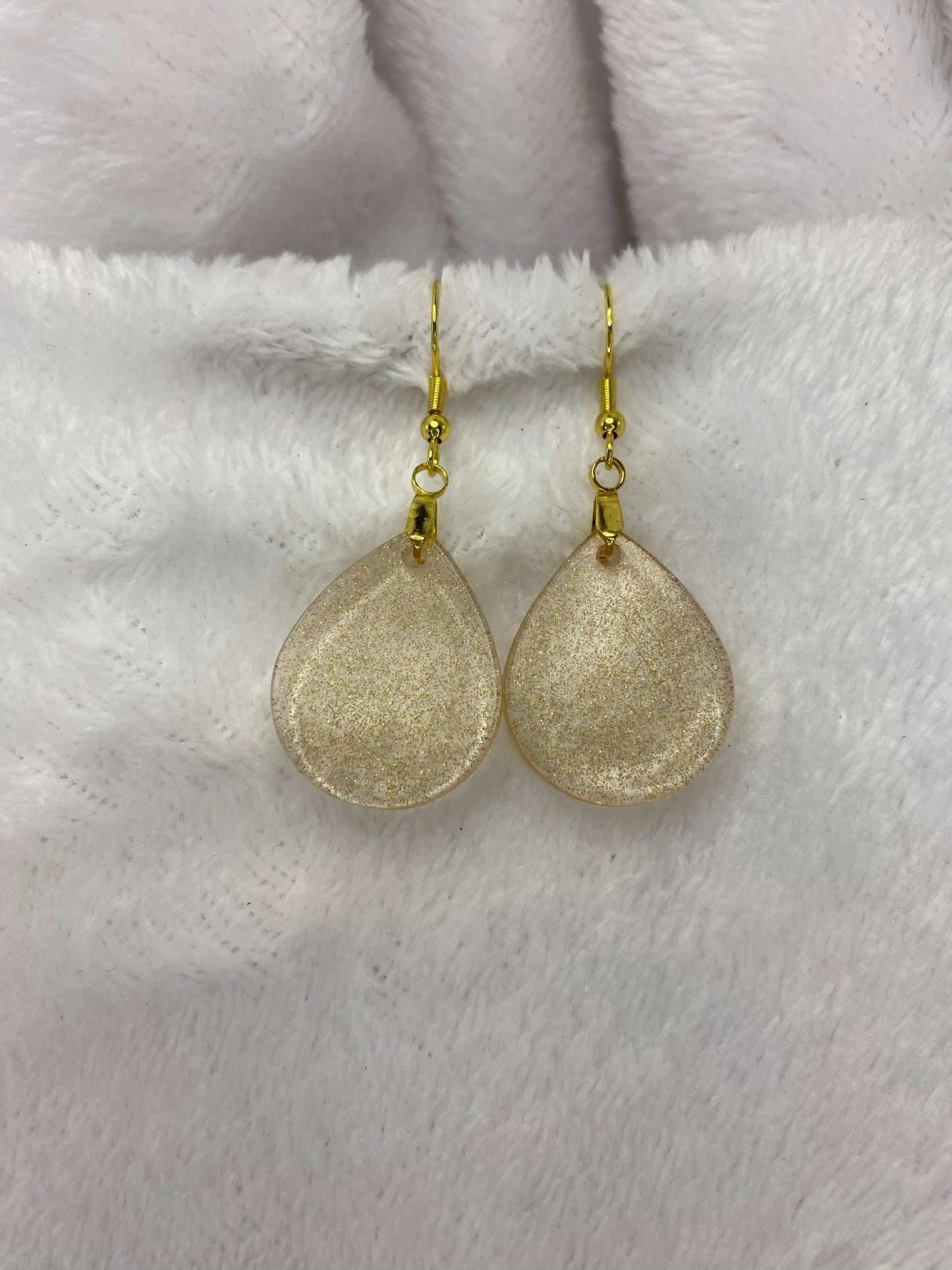Gold Holographic Glitter Earrings