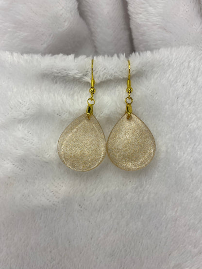 Gold Holographic Glitter Earrings