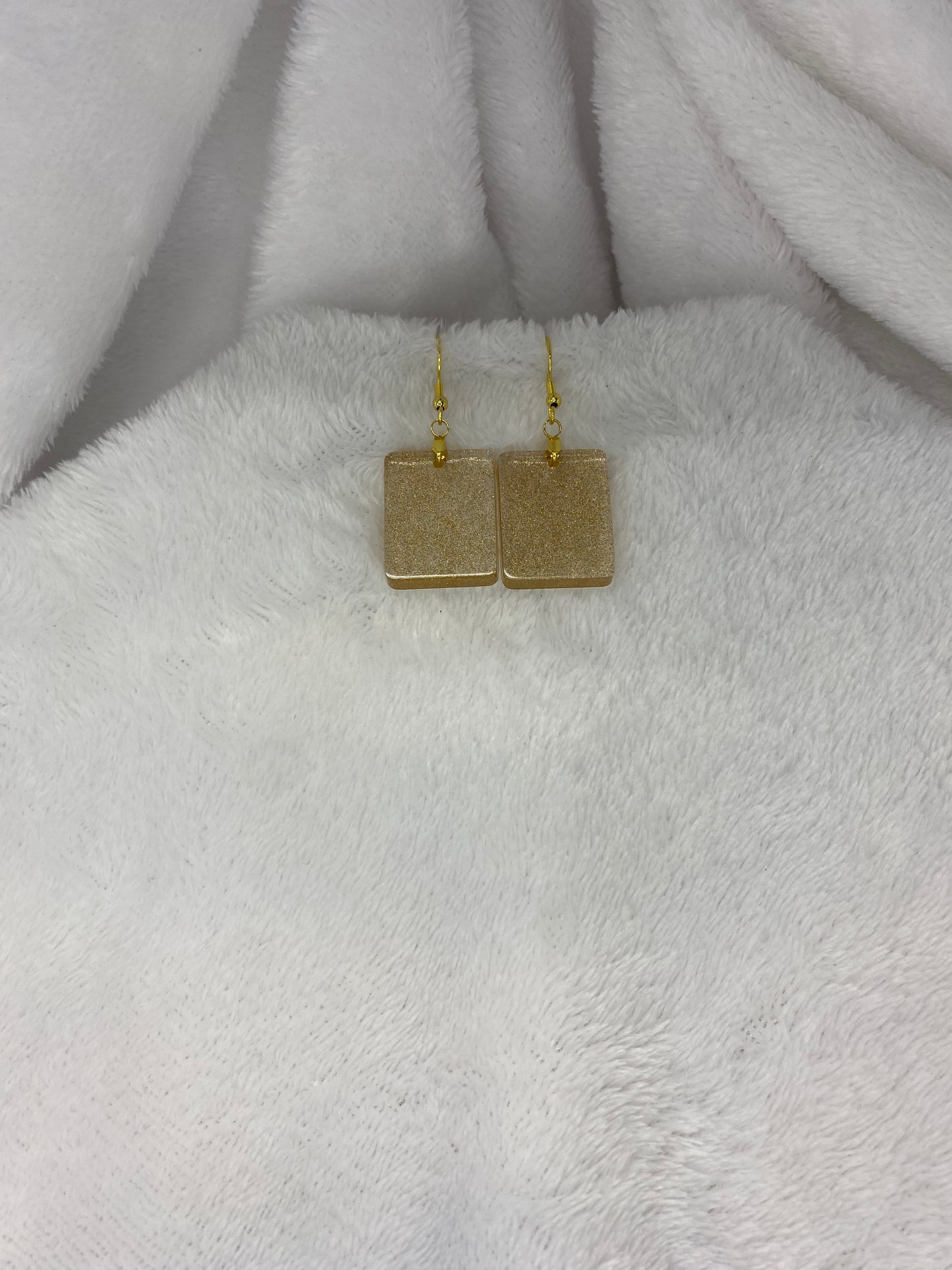 Gold Holographic Glitter Earrings