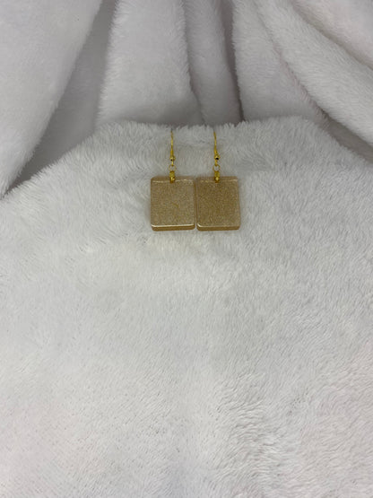 Gold Holographic Glitter Earrings