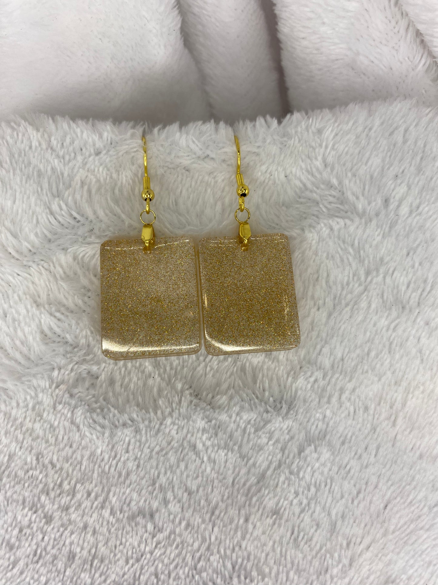 Gold Holographic Glitter Earrings