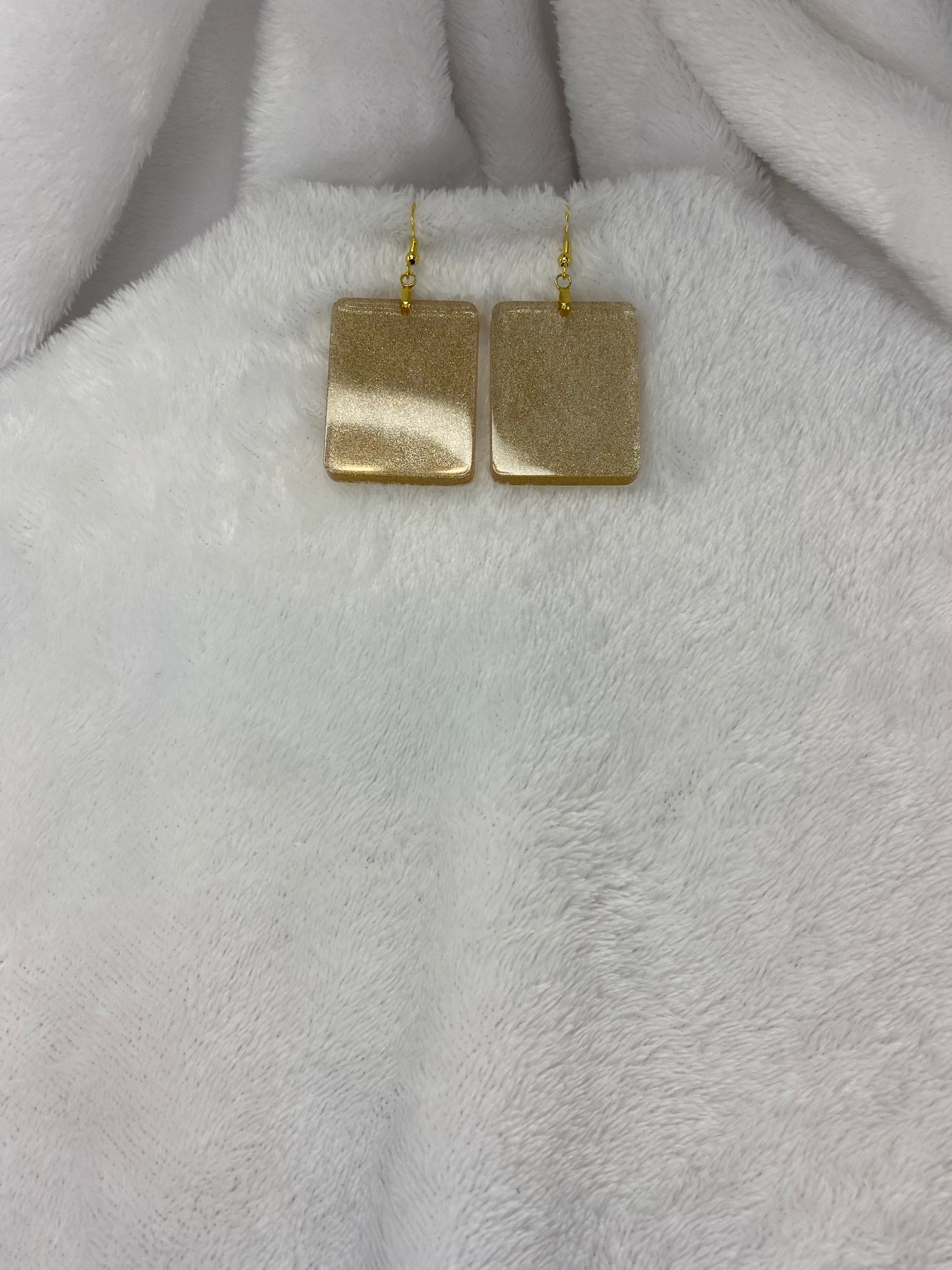 Gold Holographic Glitter Earrings