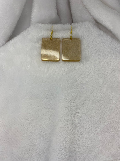 Gold Holographic Glitter Earrings