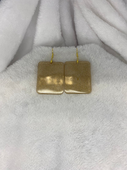 Gold Holographic Glitter Earrings