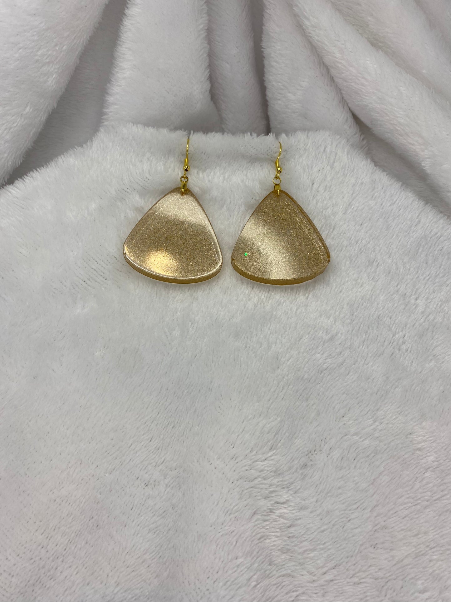 Gold Holographic Glitter Earrings