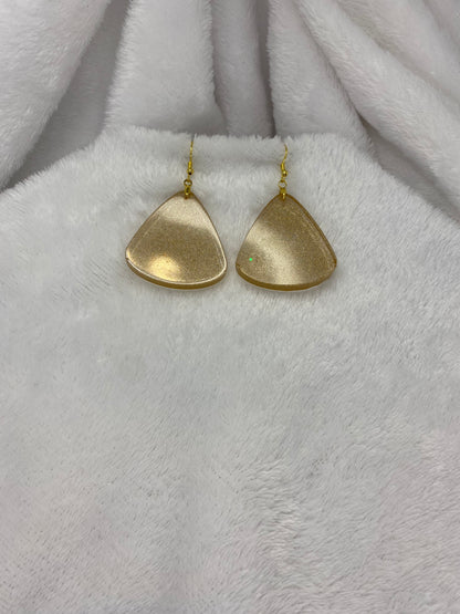 Gold Holographic Glitter Earrings