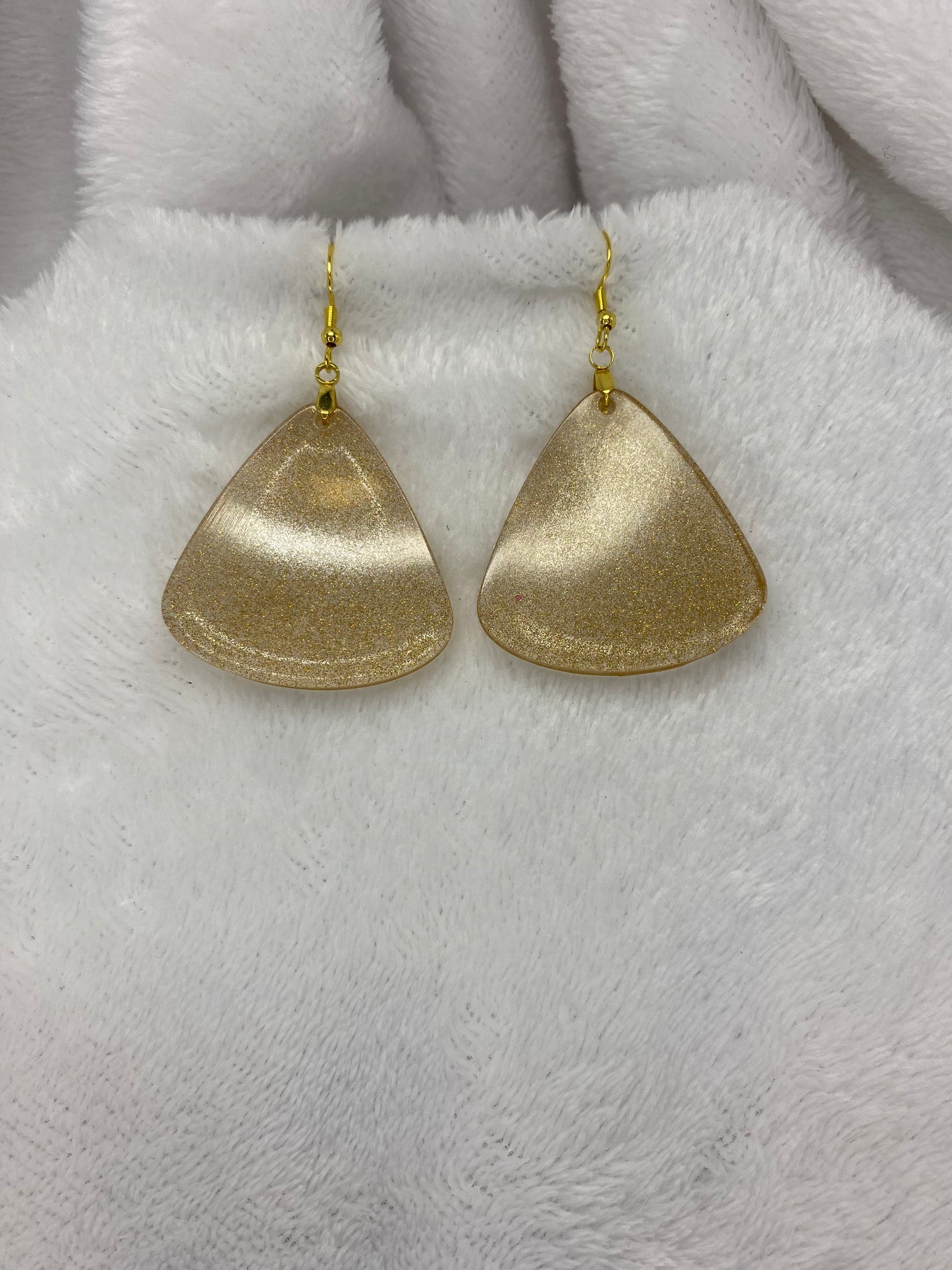 Gold Holographic Glitter Earrings