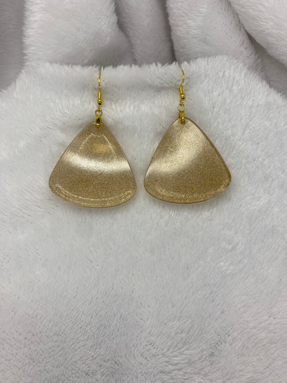Gold Holographic Glitter Earrings
