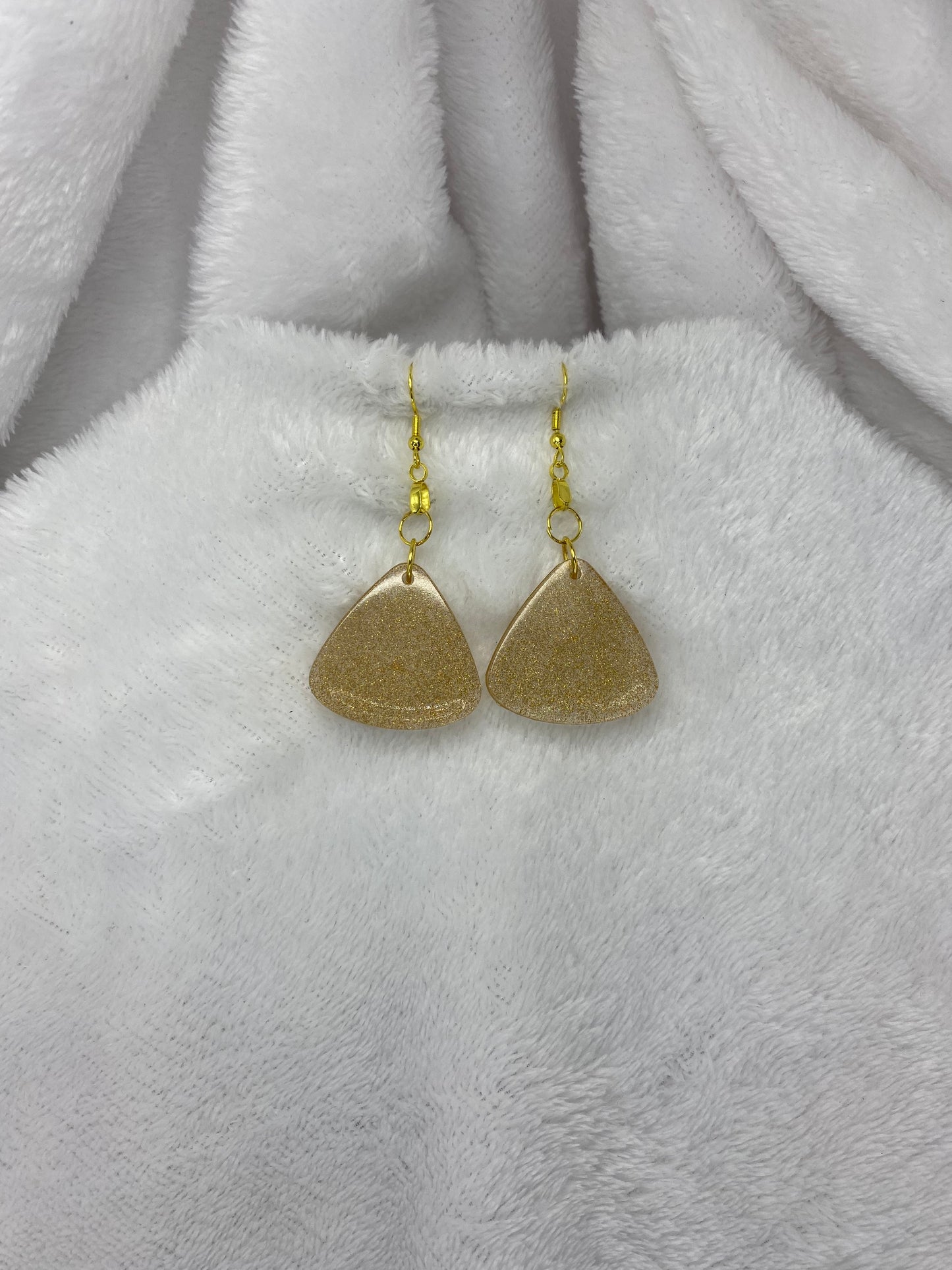 Gold Holographic Glitter Earrings