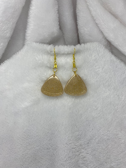 Gold Holographic Glitter Earrings