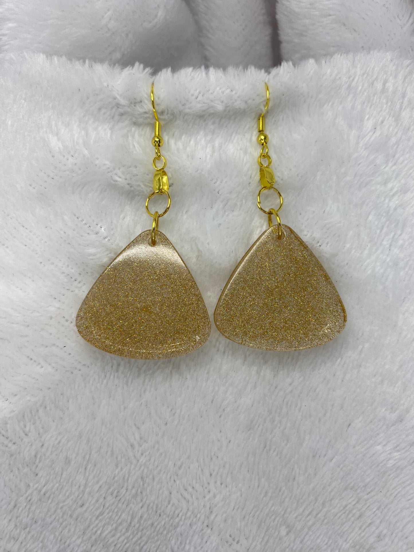 Gold Holographic Glitter Earrings