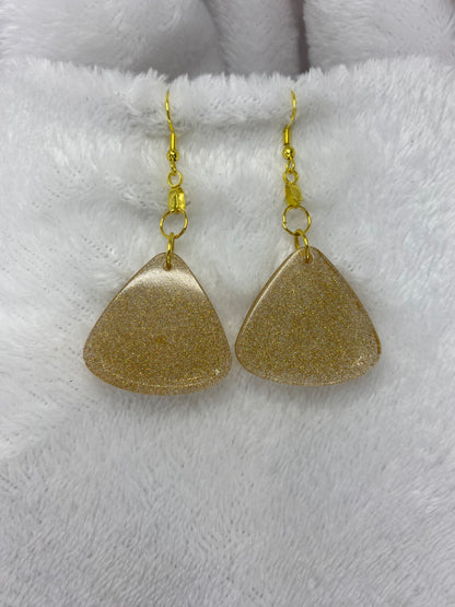 Gold Holographic Glitter Earrings