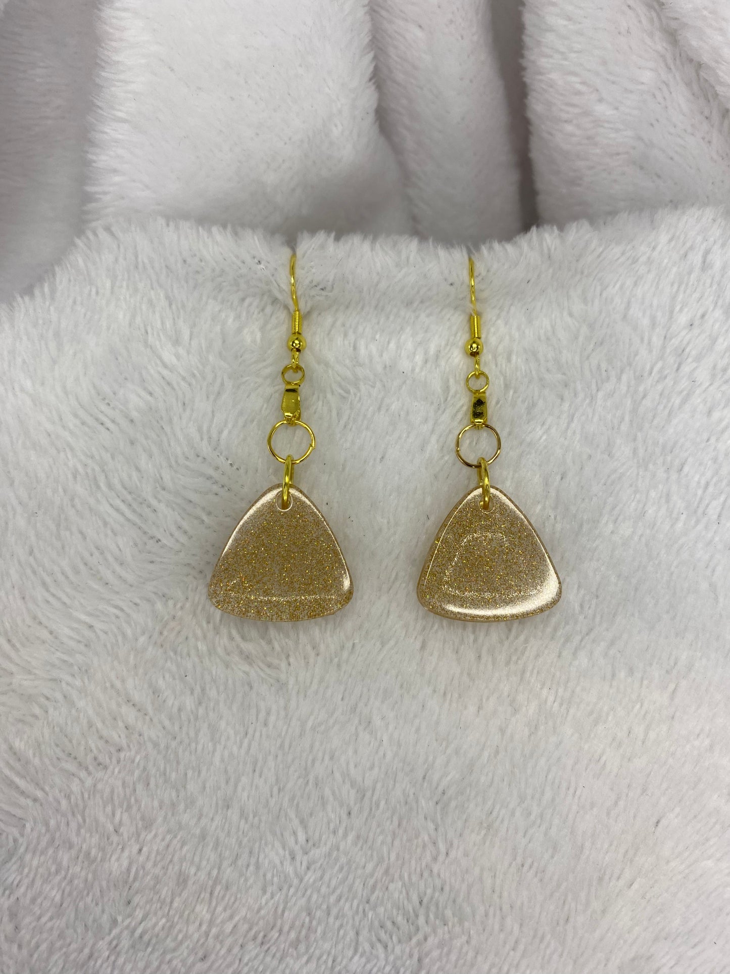 Gold Holographic Glitter Earrings