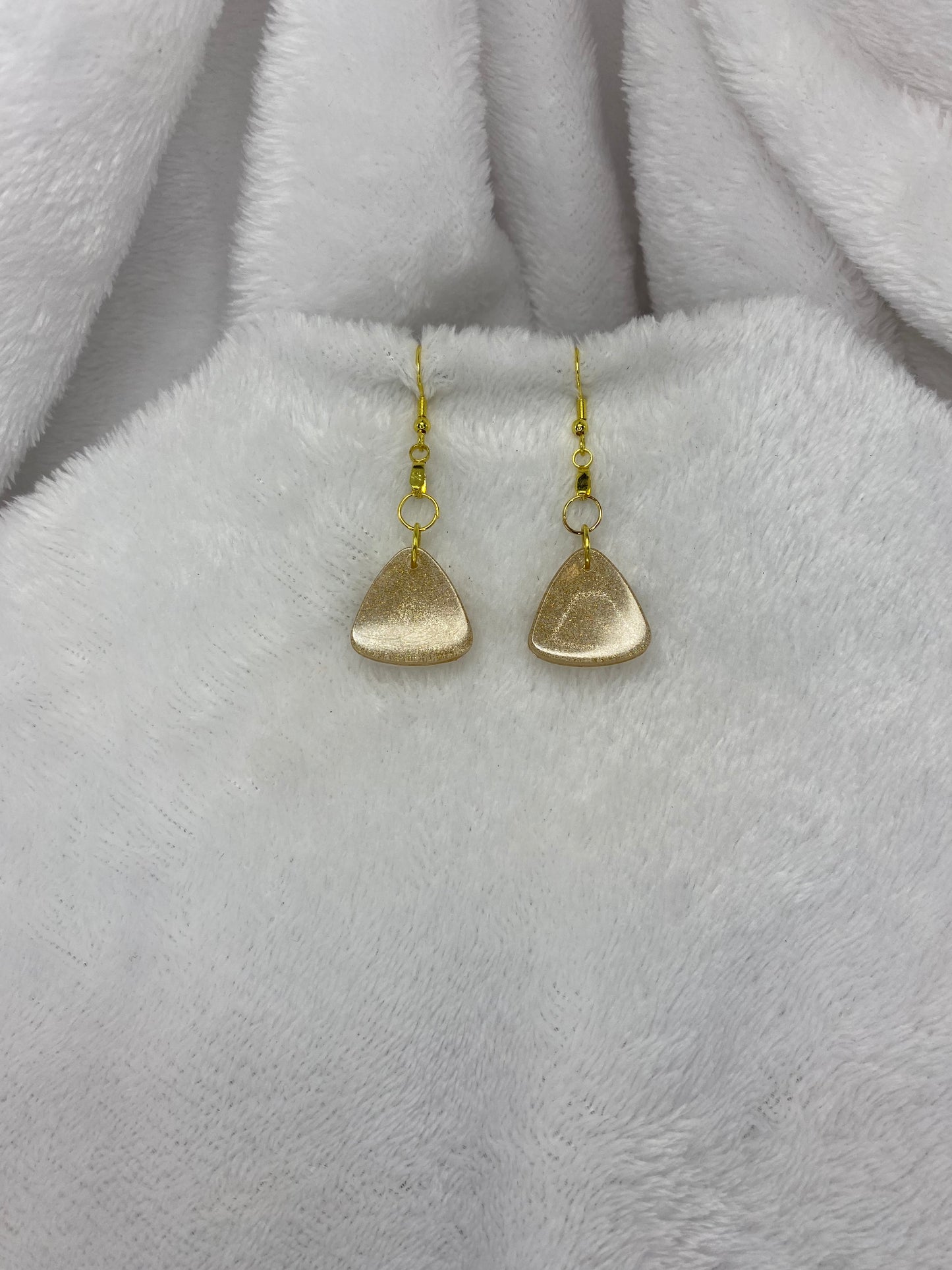 Gold Holographic Glitter Earrings