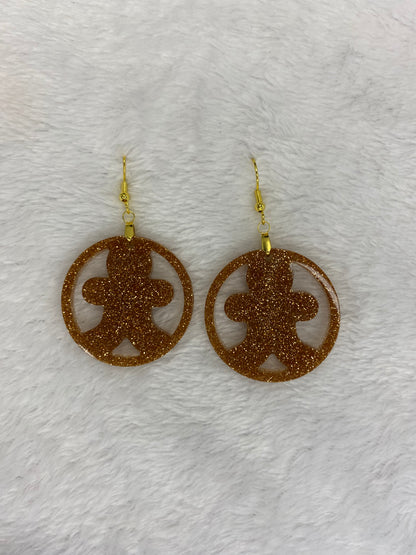 Gingerbread Man Earrings