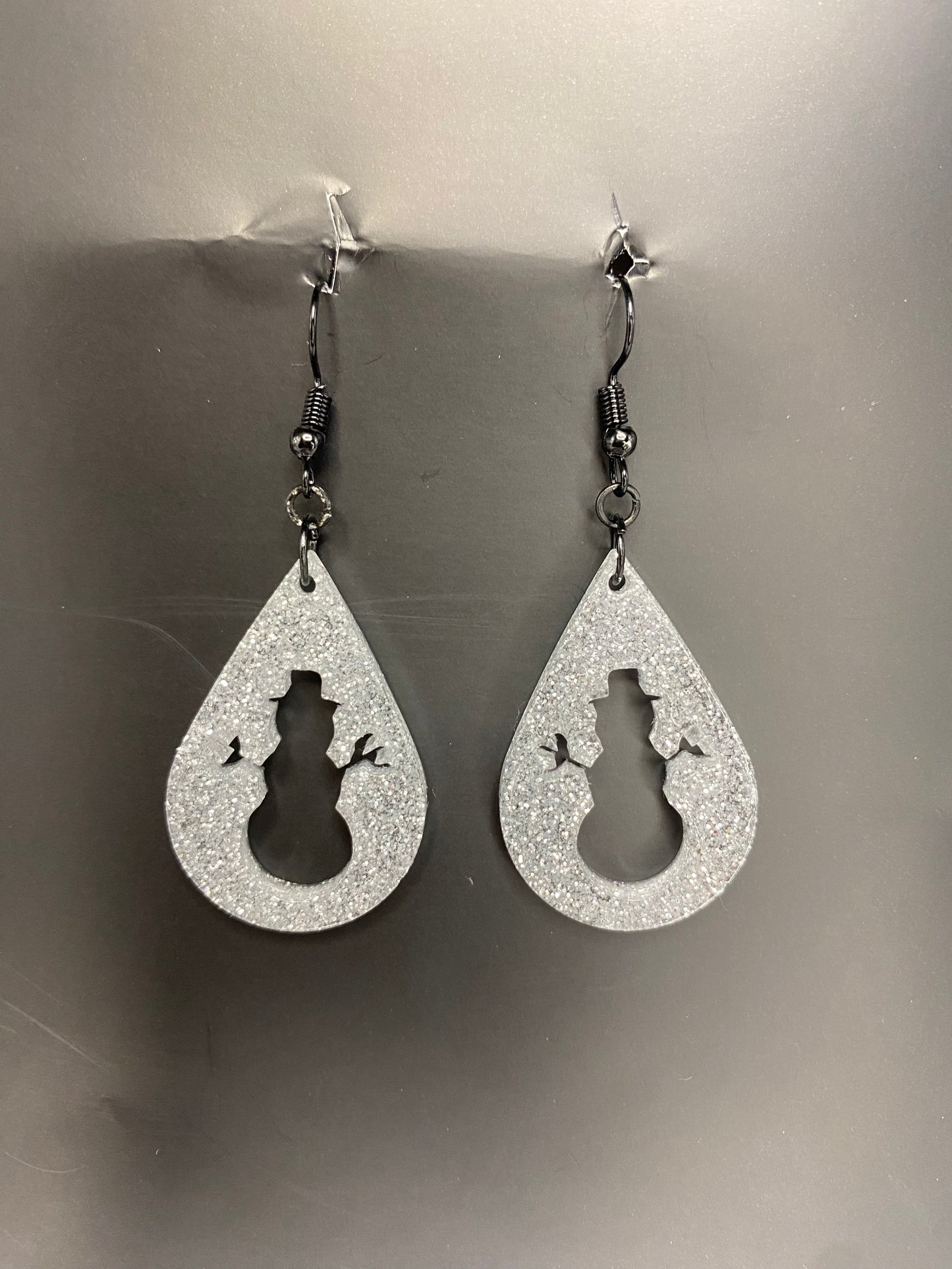 Snowman Teardrop Earrings