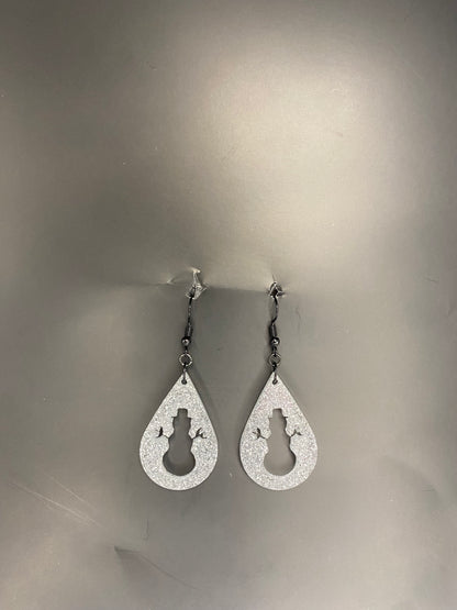 Snowman Teardrop Earrings
