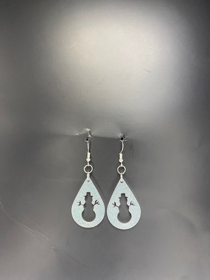 Snowman Teardrop Earrings