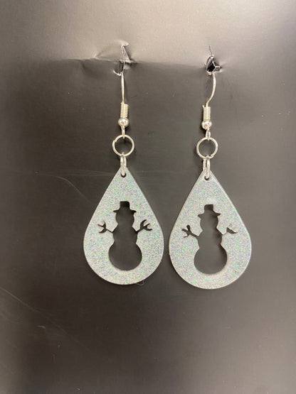 Snowman Teardrop Earrings