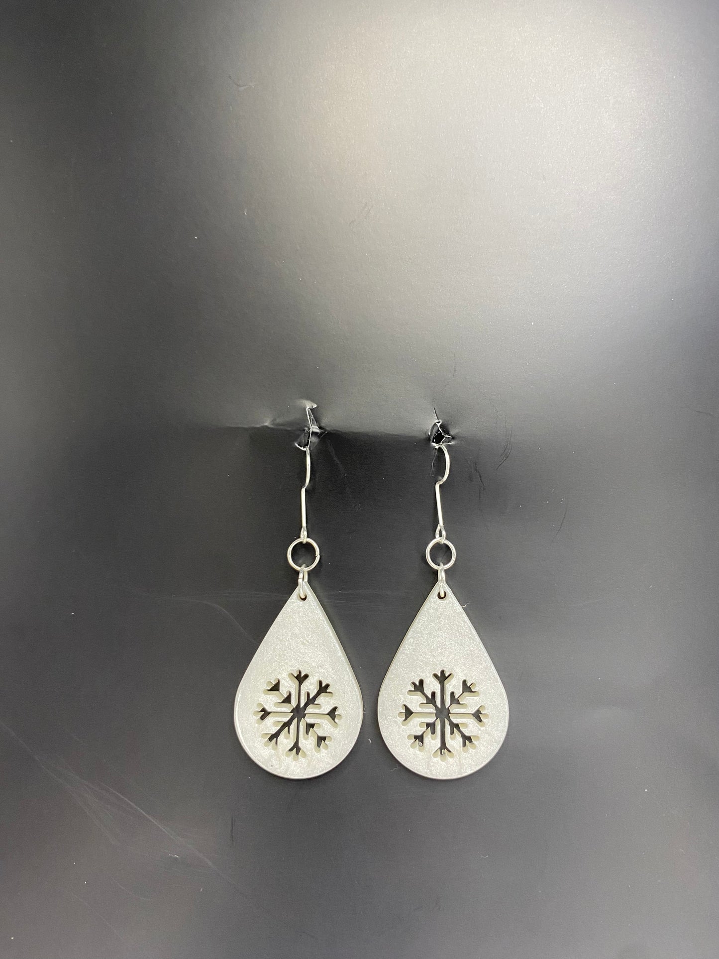 Snowflake Teardrop Earrings