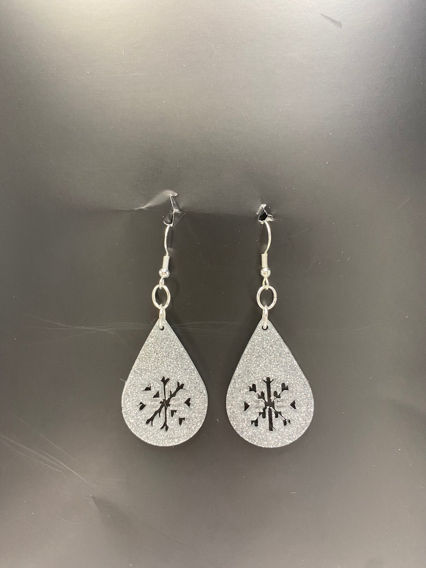 Snowflake Teardrop Earrings