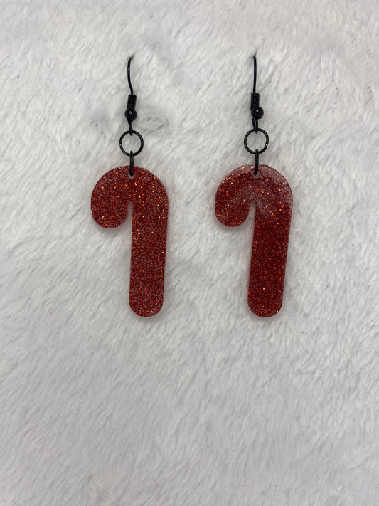 Candy Cane Shaped Earrings