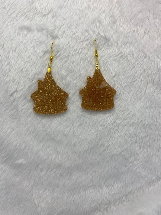 Gingerbread House Earrings
