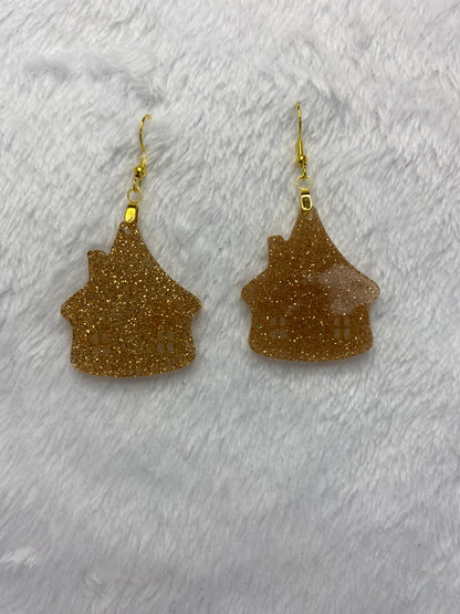 Gingerbread House Earrings