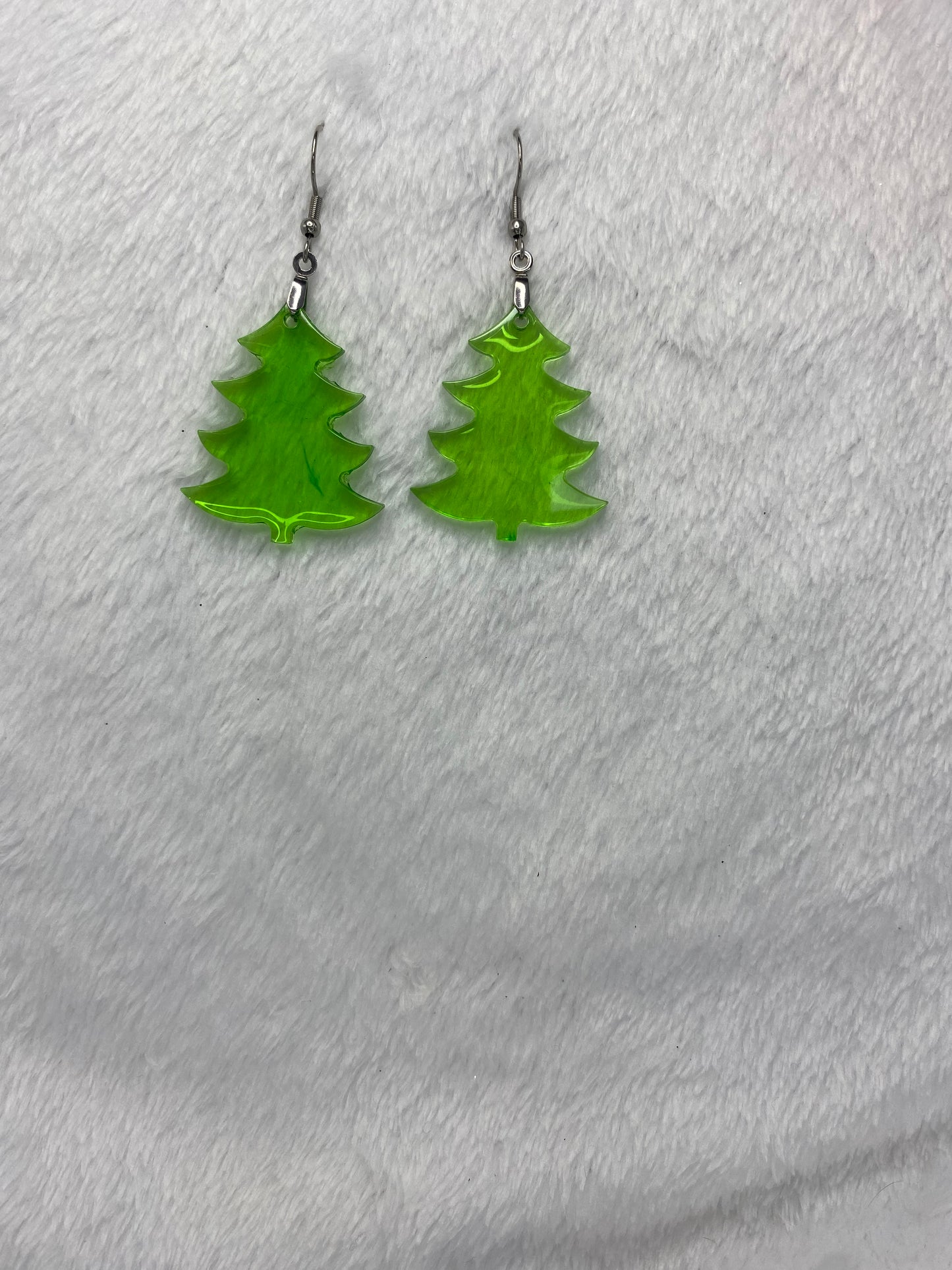 Green Tree Earrings
