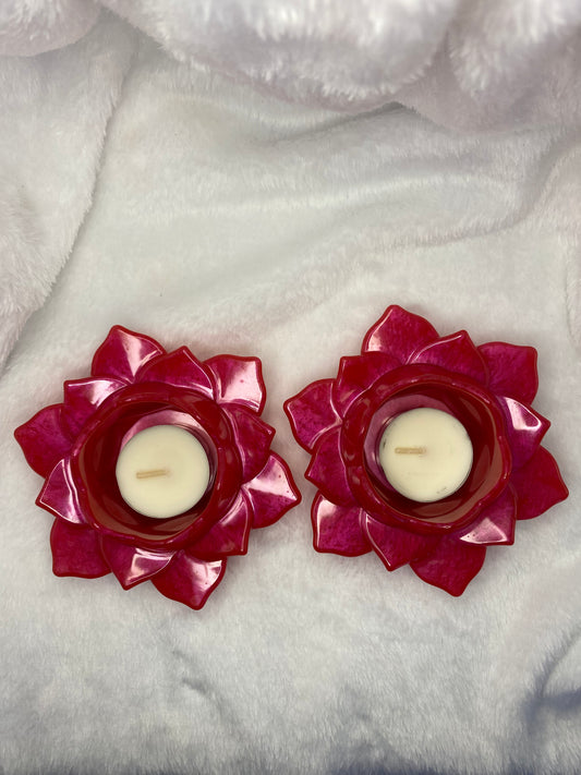 Lotus Tea Light Holders Set of 2