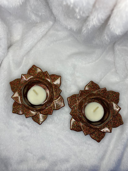Lotus Tea Light Holders Set of 2