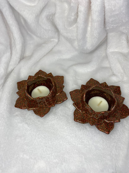 Lotus Tea Light Holders Set of 2