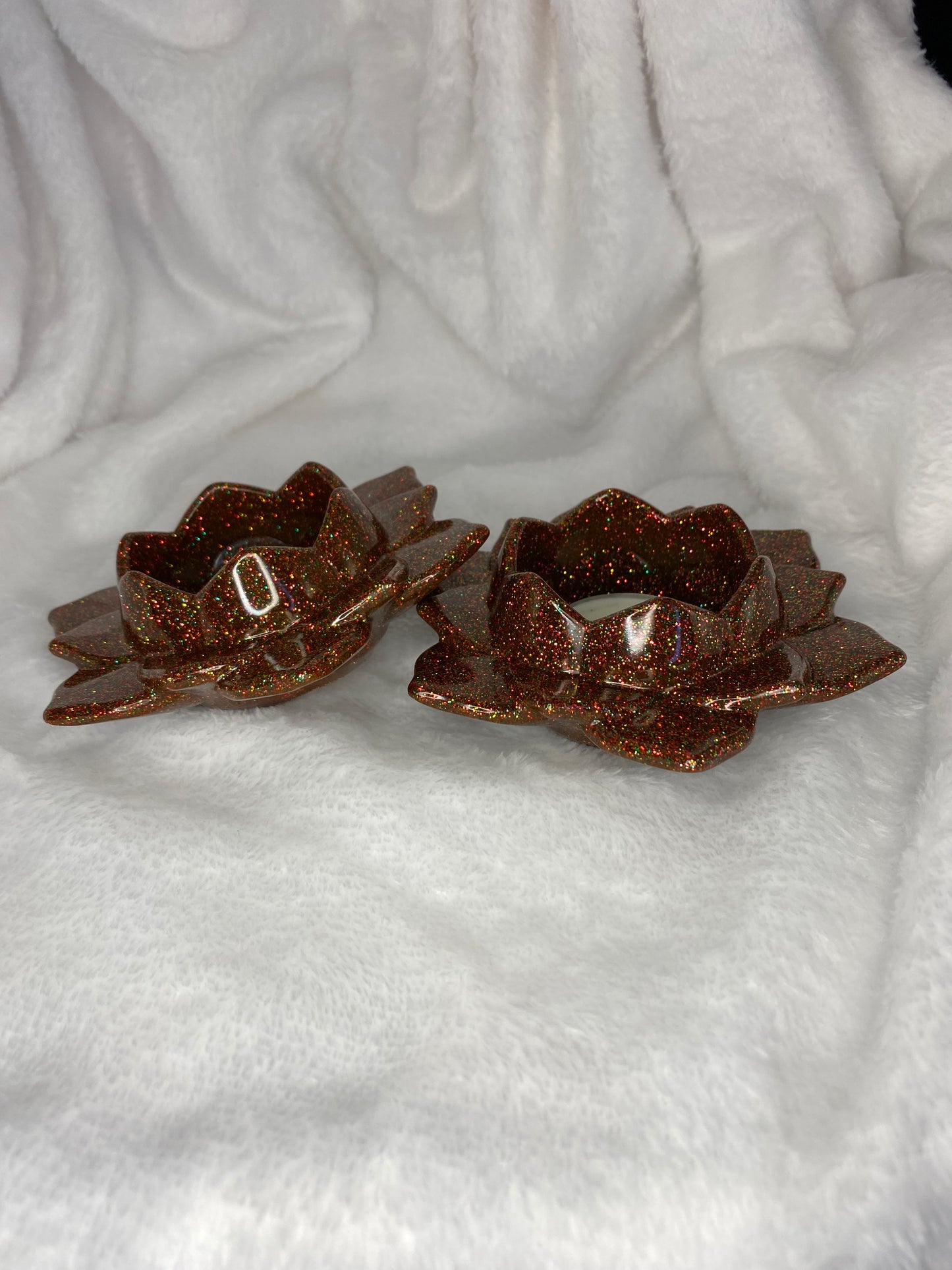Lotus Tea Light Holders Set of 2