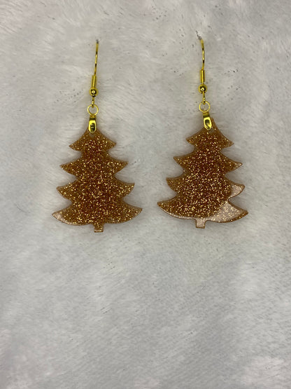 Glitter Tree Earrings
