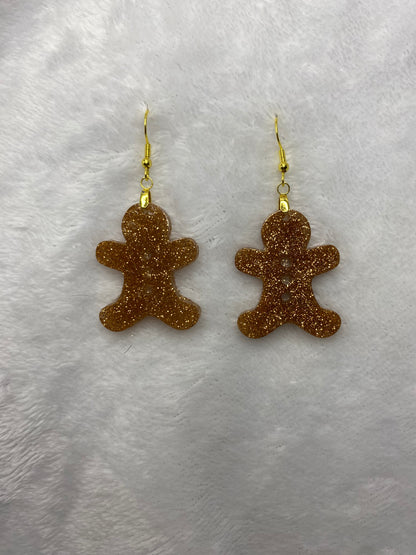 Gingerbread Man Earrings