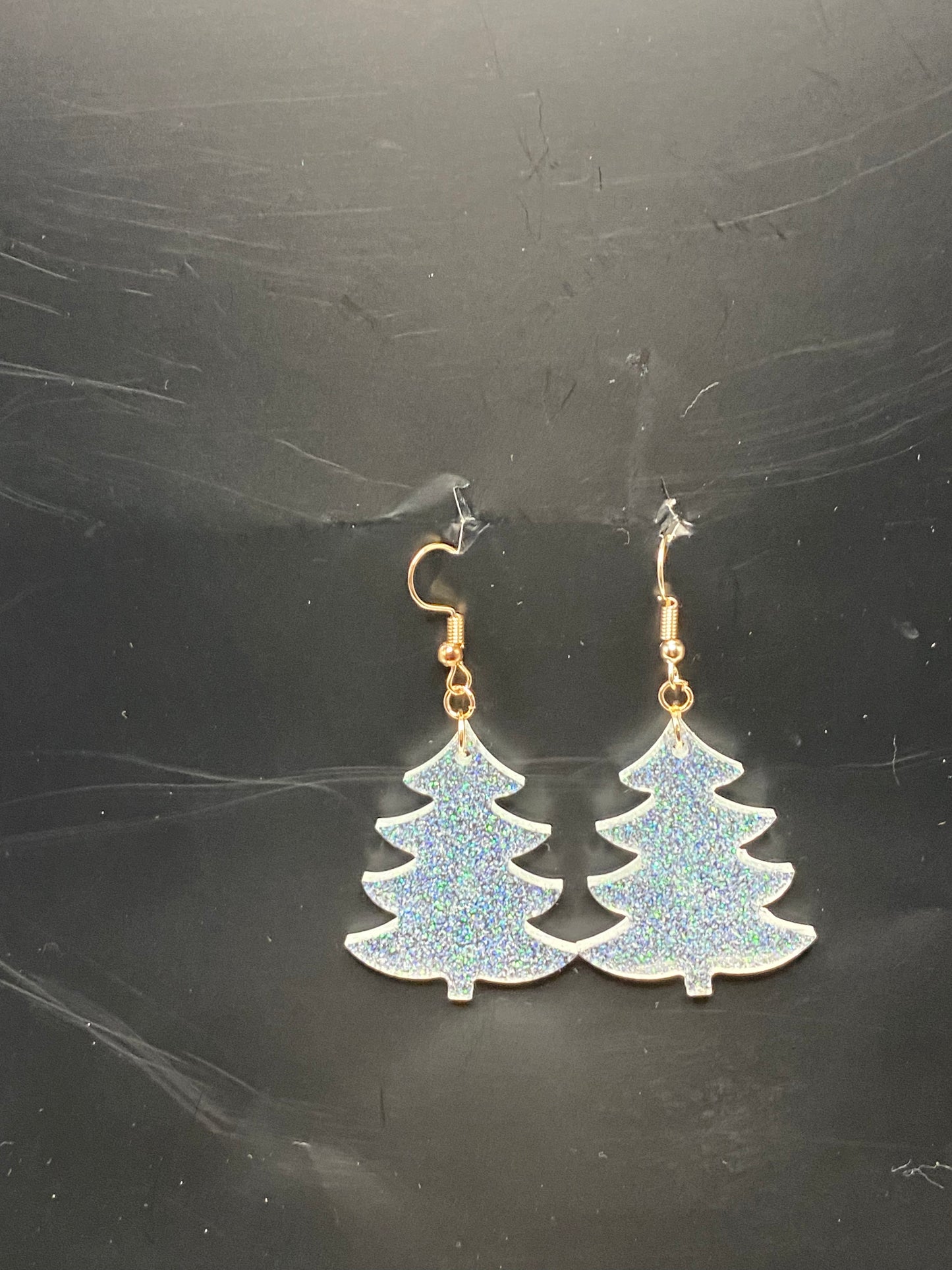 Glitter Tree Earrings