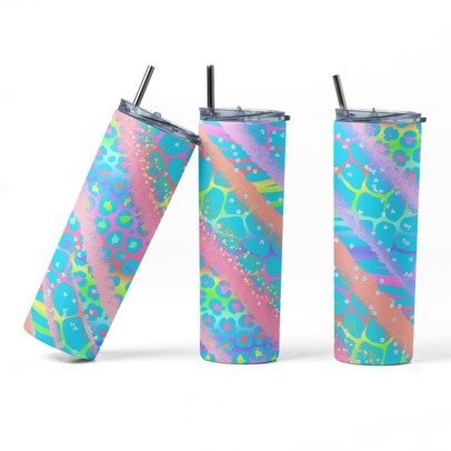 20 oz. Skinny Sublimated Tumblers- Animal Prints