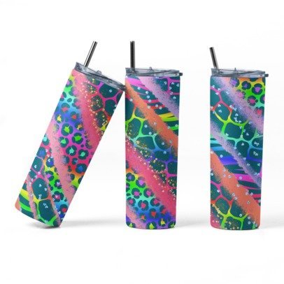 20 oz. Skinny Sublimated Tumblers- Animal Prints
