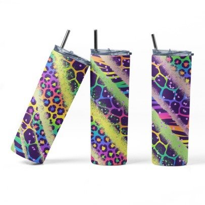 20 oz. Skinny Sublimated Tumblers- Animal Prints