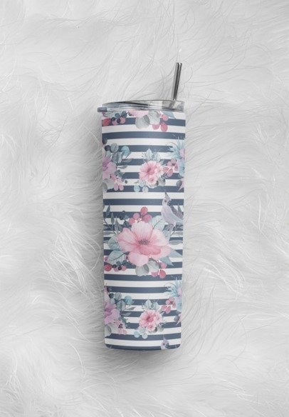 20 oz. Skinny Sublimation Tumblers- Patterns/Floral