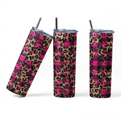 20 oz. Skinny Sublimated Tumblers- Animal Prints