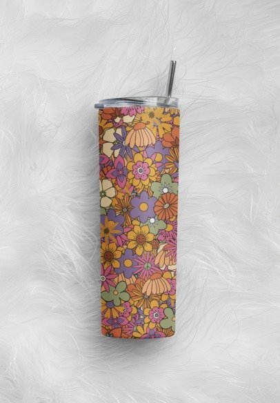 20 oz. Skinny Sublimation Tumblers- Patterns/Floral