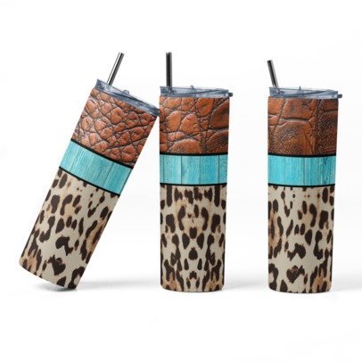 20 oz. Skinny Sublimated Tumblers- Animal Prints