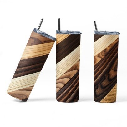 20 oz. Skinny Sublimation Tumblers-Wood Grains